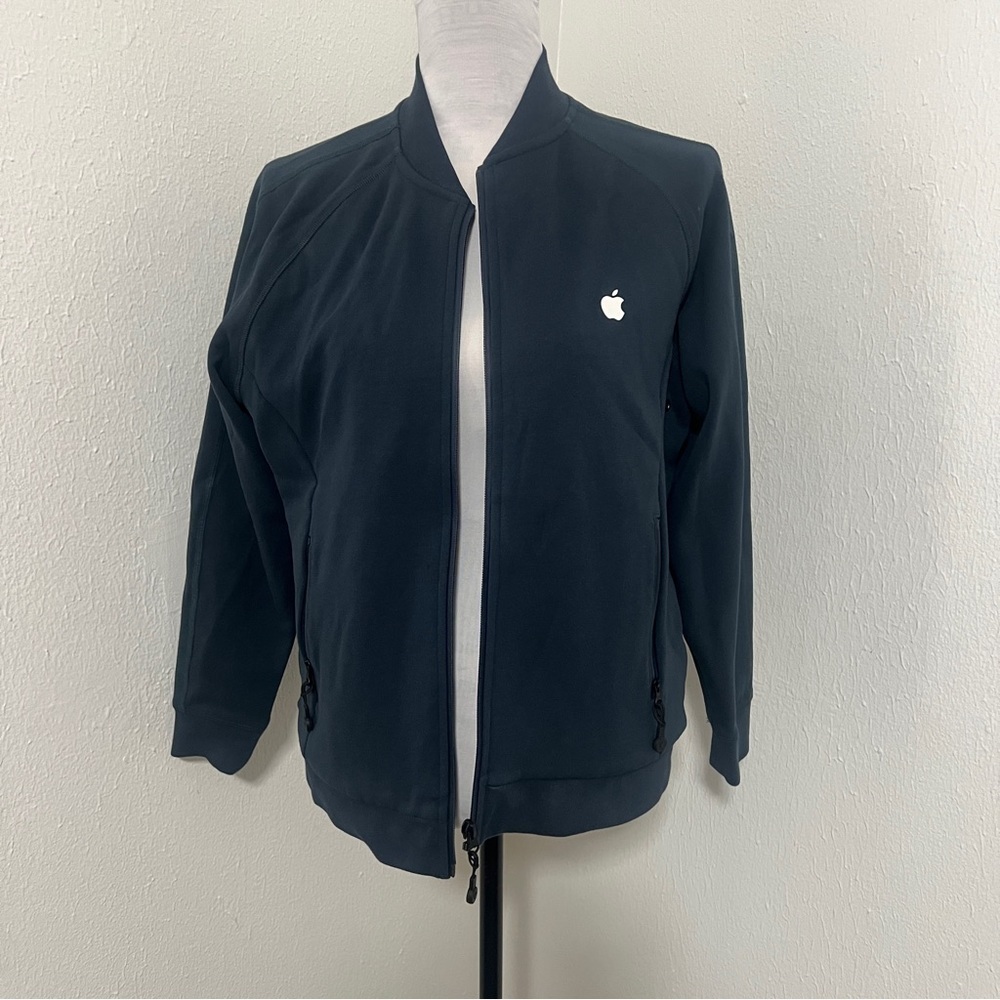 Apple Jacket Women XS Blue/Grn Full Zip Embroidered Logo Frnt/BackTech Employee